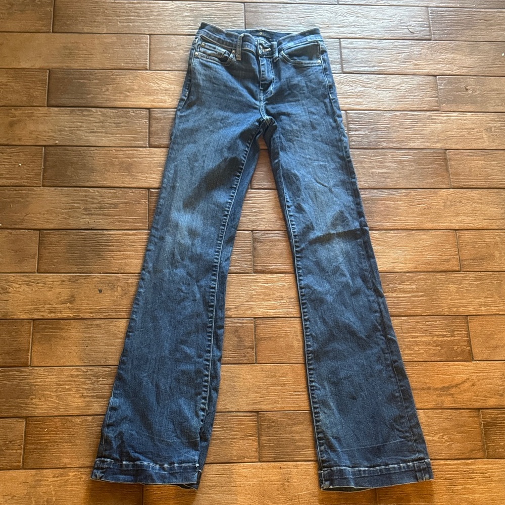 7 For All Mankind Dark Blue Flare Jeans